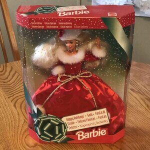 NIB Happy Holidays Barbie 1994 in 7 languages